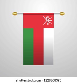 Oman hanging Flag