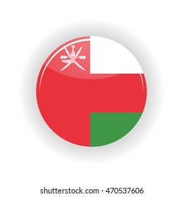 Oman icon circle isolated on white background. Muscat icon vector illustration