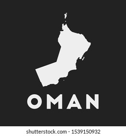 Oman Icon Country Map On Dark Stock Vector (Royalty Free) 1539150932