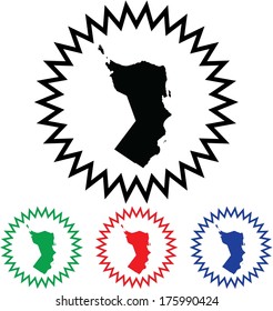Oman Icon Illustration with Four Color Variations