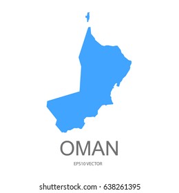 Oman Map Color Blue Vector Eps10 Stock Vector (Royalty Free) 638261395 ...