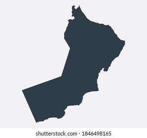 Mapa de Omán, Mapa plano del país 