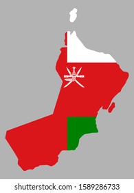 Oman Map Flag Vector illustration Eps 10