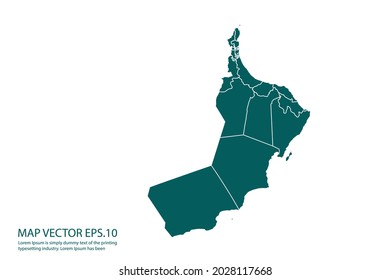 Oman map High Detailed on white background. Abstract design vector illustration eps 10