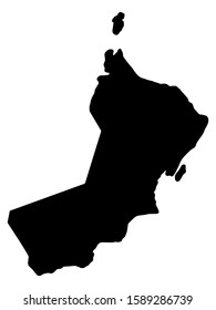 Oman Map Silhouette Vector illustration Eps 10
