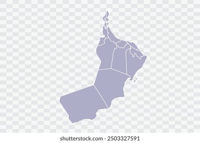 Oman Karte silberne Farbe auf weißem Hintergrund Qualitätsdateien Png