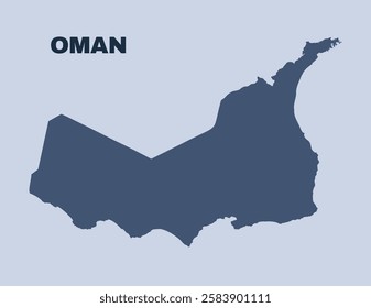 Oman map simple flat vector