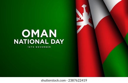 Oman national day background design. Poster, greeting card, banner. Vector illustration. 