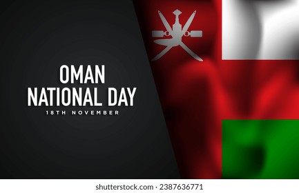Oman National Day Background Design. Banner, Poster, Greeting Card. Vector Illustration. 