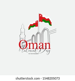 Oman National Day Celebration,Happy National Day November 18th.Vector Illustration