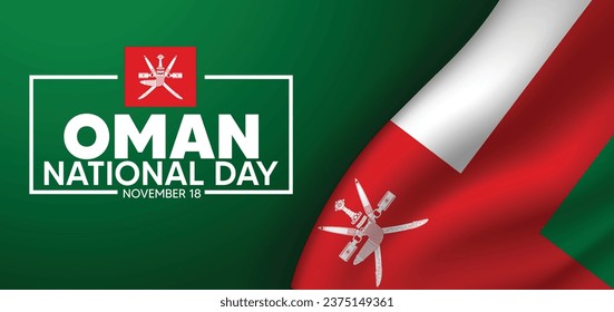 Oman national day November 18 vector poster