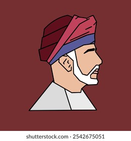 Día Nacional de Omán Día Independiente de Qaboos de Omán 18 de noviembre de 2024 Ilustración vectorial.