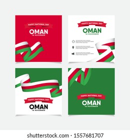 Oman national day vector template. Design for banner; greeting cards or print.
