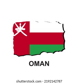 oman national flag, cute and cool vector