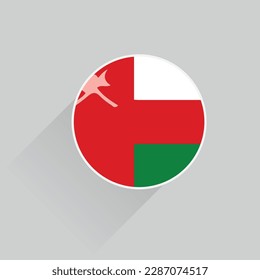 Icono vectorial de la bandera nacional de omán, icono de la bandera de omán 3d