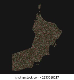 Oman Silhouette Pixelated pattern illustration
