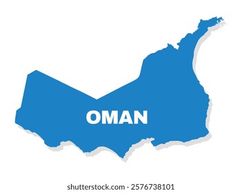 Oman simple flat vector illustration map
