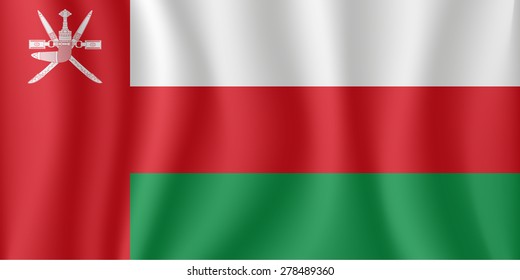 Oman waving flag