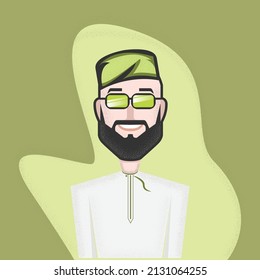 Niño omaní en dibujo vectorial