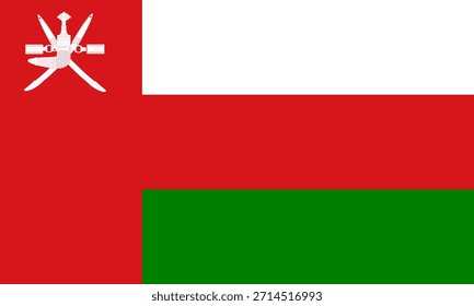 Omani flag icon in high quality used in Oman country