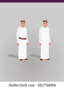 Omani Man Character Illustration Vector