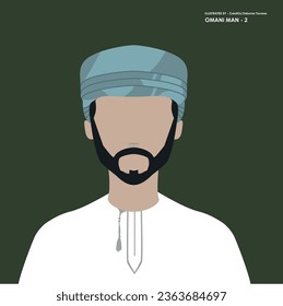 Omani Man vector, oman, oman man, Arab man vector illustration graphic