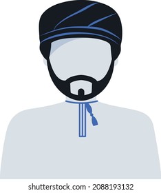 Omani Man Wear Masar Vector