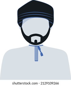 Omani Man Wear Masar Vector
