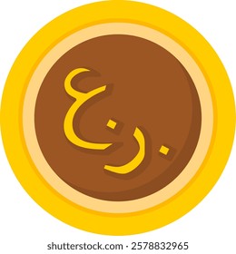 Omani Rial Flat Style Icon Design