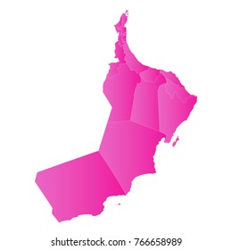 omanmap - pink pastel graphic background . Vector illustration eps 10