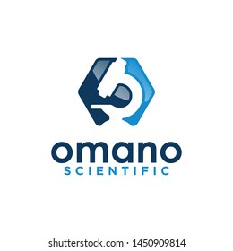 Omano Scientific logo design template