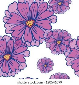 omantic Flower Background seamless  retro floral pattern