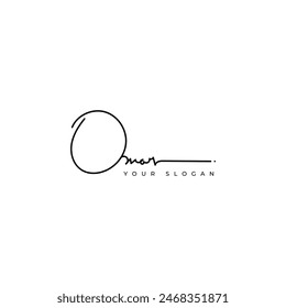 Omar name signature logo vector design