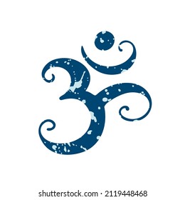 Om,Aum,symbol of Hinduism.Calligraphy,simple icon,logo of sacred sound,primordial mantra,word of power,pictogram.Calligraphy.Hand-drawn sign of yoga,meditation,sacredness,spirituality.Isolated.Vector