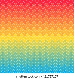 Ombre background. Vector abstract geometric wave  pattern. Wave bright multicolored  texture. Wavy pattern. Vector illustration.