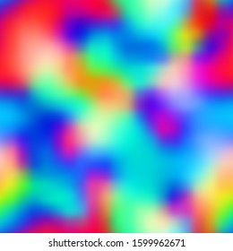 Ombre blurry saturated neon pop surreal seamless repeat vector pattern swatch. Hippie psychedelic fuzzy soft out of focus blobs. Seamless repeat vector pattern swatch.