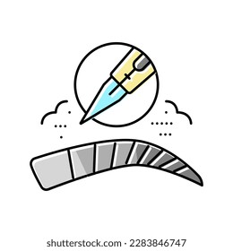 ombre brows color icon vector. ombre brows sign. isolated symbol illustration