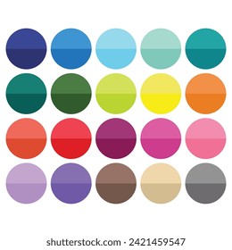 Ombre Circles Clipart Set Design Bundle