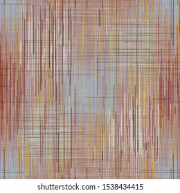 Ombre Ikat Dyed Fabric Texture Seamless Pattern. Blended Variegated Glitch Stripe Background with Bleeding Color Edges. Vertical Striped Effect with Color Block Dye Colors. Repeat Vector EPS 1o Tile
