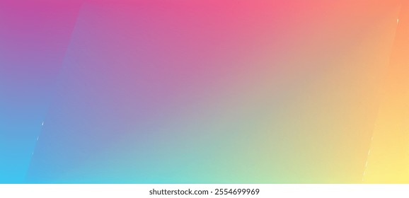 Ombre rainbow background with blurry Y2K gradient. Soft holograph and chrome effect in pink, blue, yellow and neon hues. Radiant texture and iridescent aura for trendy multicolor designs.