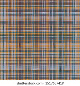 Ombre woven fabric texture seamless repeat vector pattern swatch.  Orange, blue, lavender.