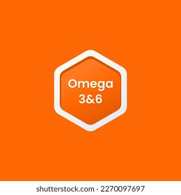Omega 3 ó 6 vector de icono o Omega 3 ó 6 vector de icono aislado en estilo plano. Simple omega 3 y 6 vector de icono para el elemento de diseño de producto de mantenimiento. La mejor etiqueta de omega 3 ó 6 para el embalaje de productos sanitarios.