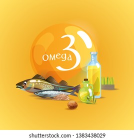 Omega 3. Basics of healthy nutrition. Polyunsaturated fatty acids in foods high in Omega 3. Natural organic foodFundamentals of healthy nutrition.