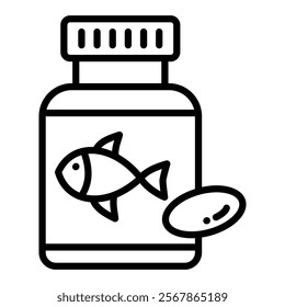 Omega 3 Capsules Icon Element For Design