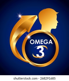 omega 3 design, vector illustration eps10 graphic 