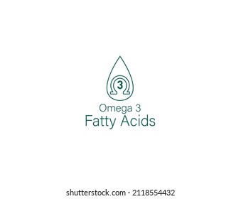 Omega 3 Fatty Acid Icon Vector