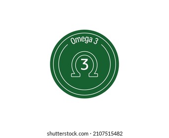 omega 3 icon vector illustration 