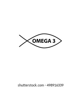 Omega 3 Icon - Vector Illustration.