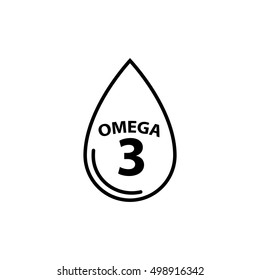 Omega 3 Icon - Vector Illustration.