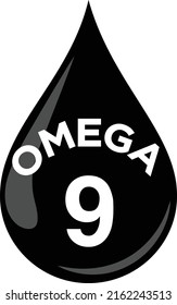 icono omega 9 - ilustración vectorial.